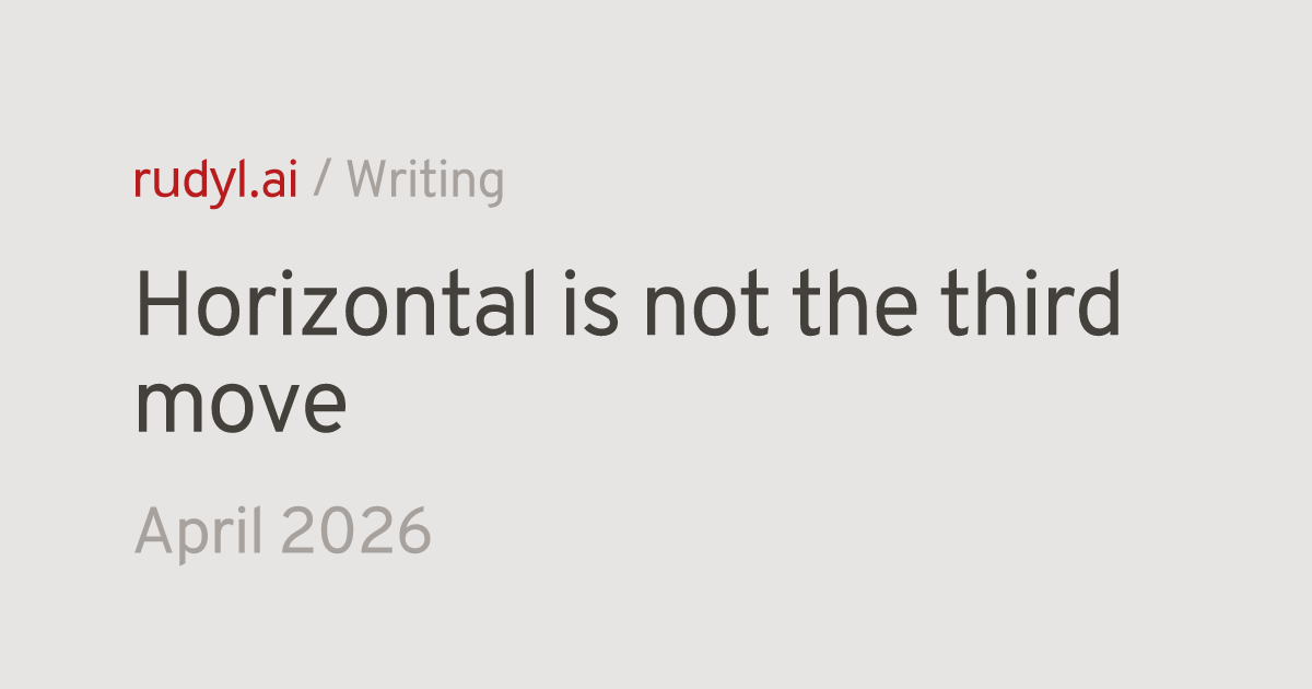 Horizontal is not the third move